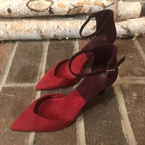 ZARA Suede Color Block Heels